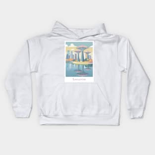 Serene Singapore Skyline Kids Hoodie